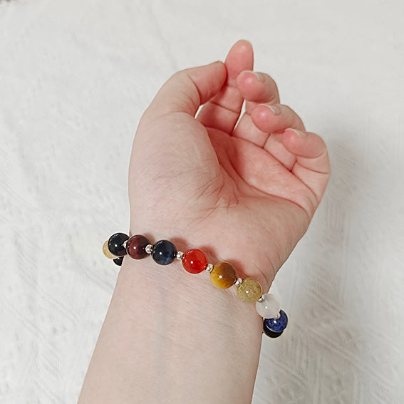 9 Planet Energy Bracelet - Solar System • Gemstones Energy