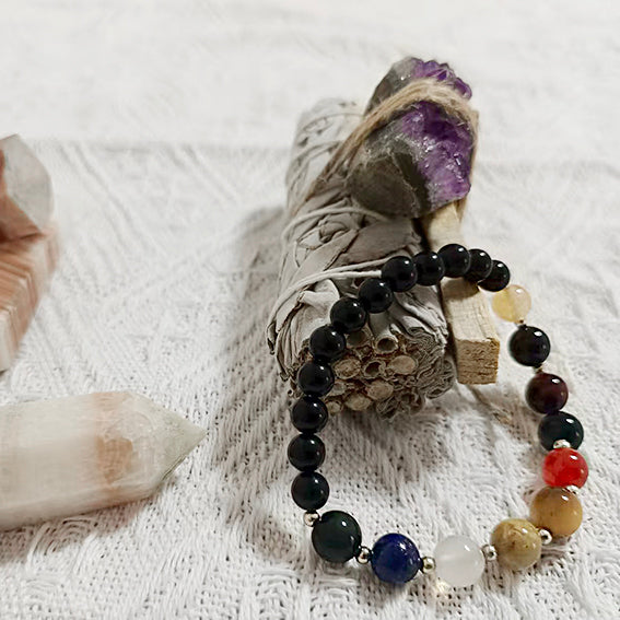 9 Planet Energy Bracelet - Solar System • Gemstones Energy