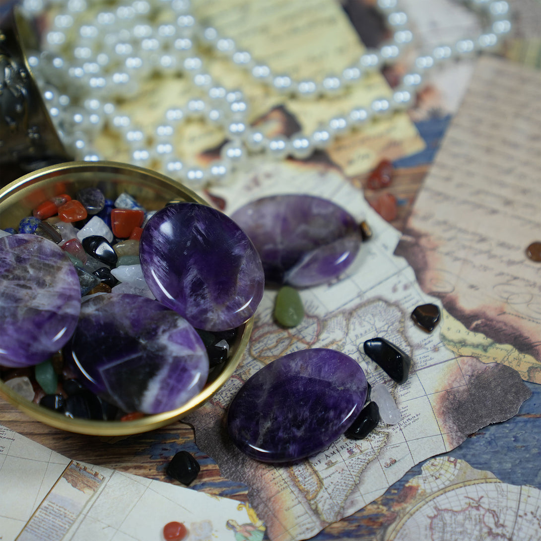 Amethyst Worry Stone