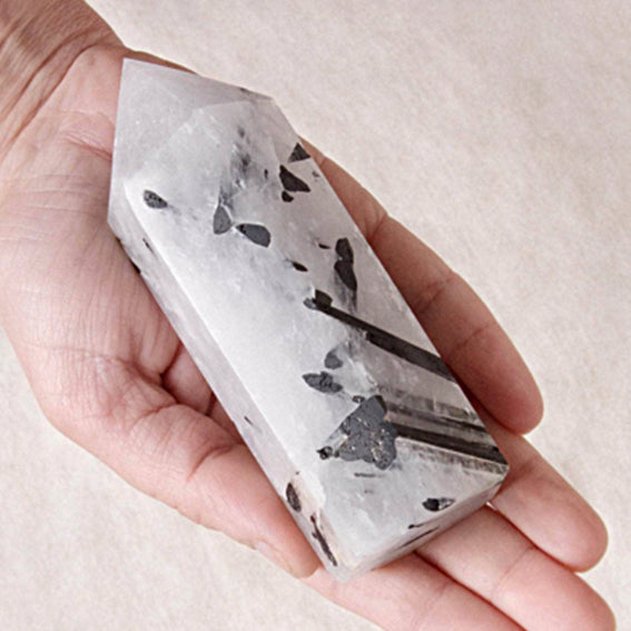 Black Rutilated Quartz Power Tower