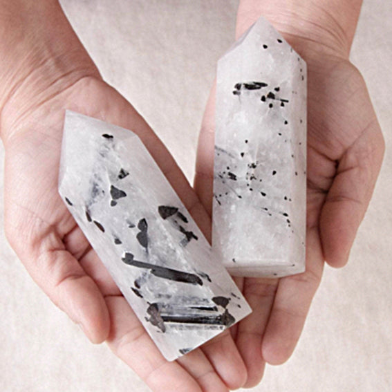 Black Rutilated Quartz Power Tower