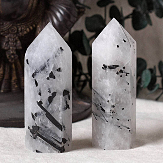 Black Rutilated Quartz Power Tower