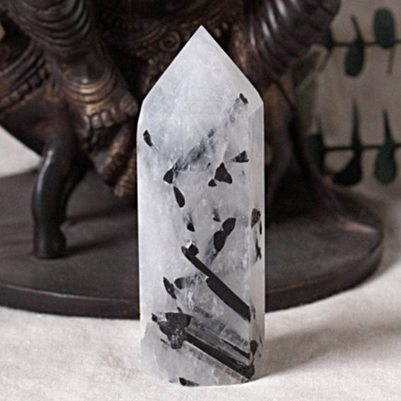 Black Rutilated Quartz Power Tower