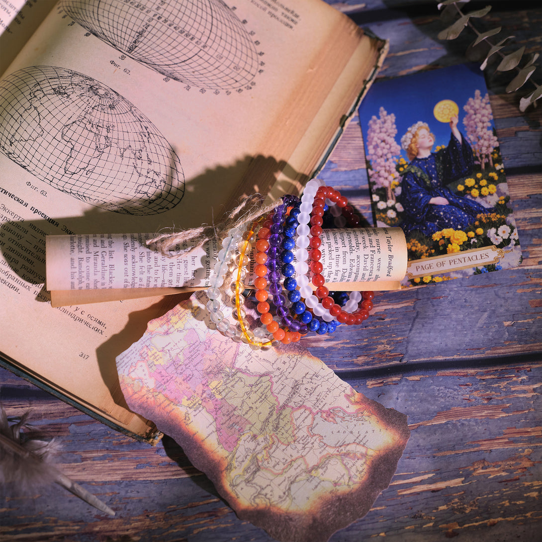 Chakra Energy Crystal Bracelet Set