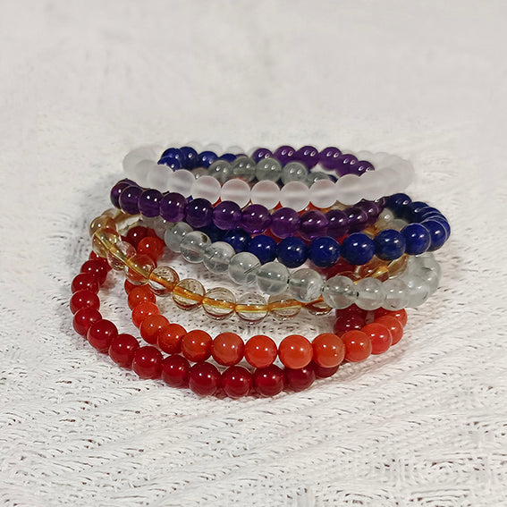 Chakra Energy Crystal Bracelet Set