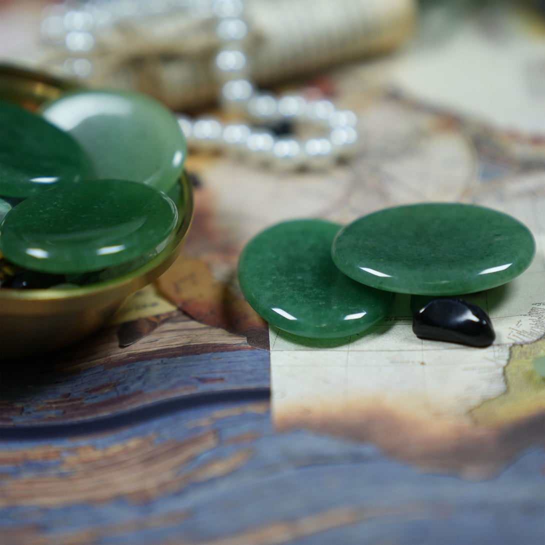 Green Jade Worry Stone 