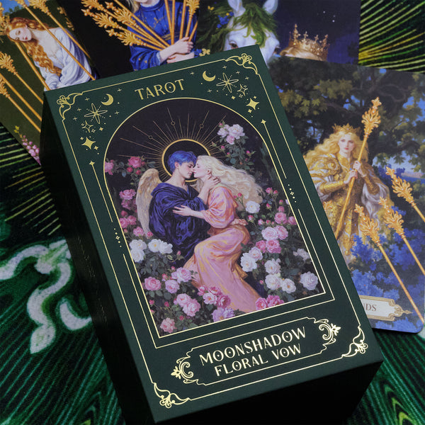 Moonshadow Floral Vow Tarot Cards & Foil Tarot Cards with Guide Book Set
