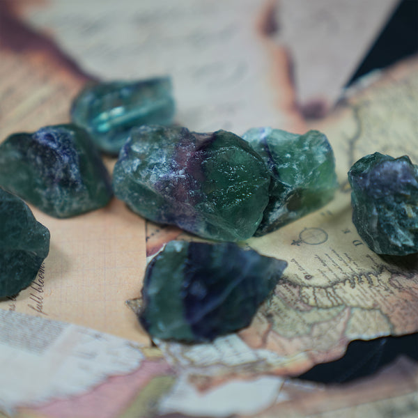 1LB Raw Fluorite Crystal – Clarity, Calm, and Colorful Energy (1.2–2.5 inches)