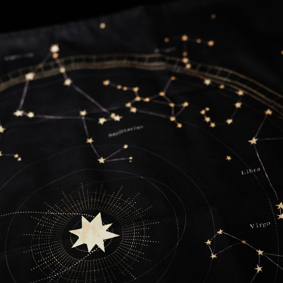 Constellation Tarot Card Tablecloth - Black Velvet