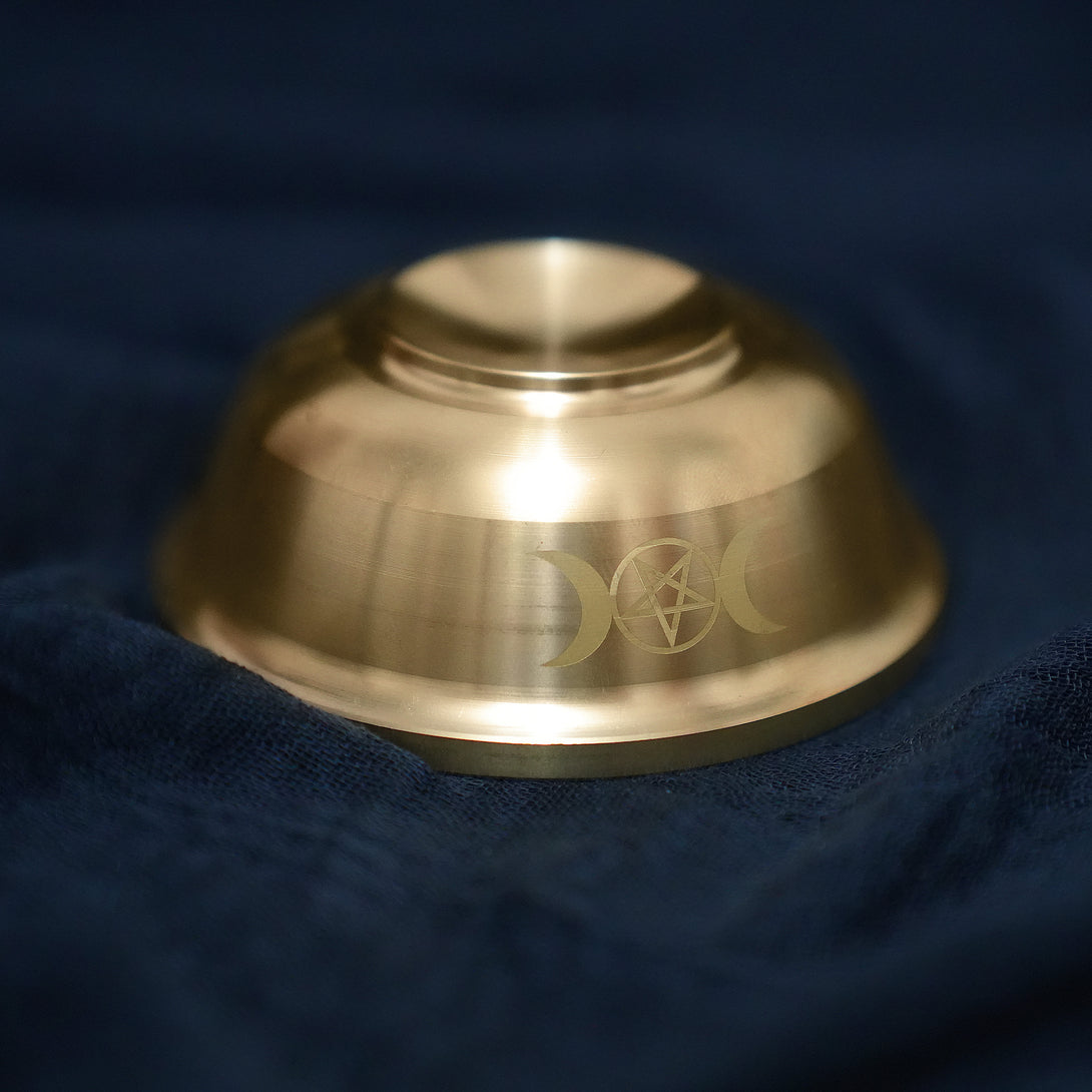 Triple Moon Brass Bowl