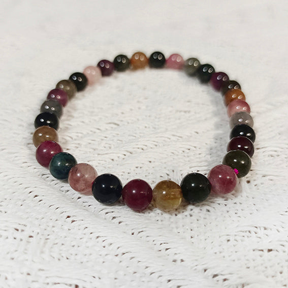 Rainbow Tourmaline Stone Energy Bracelet
